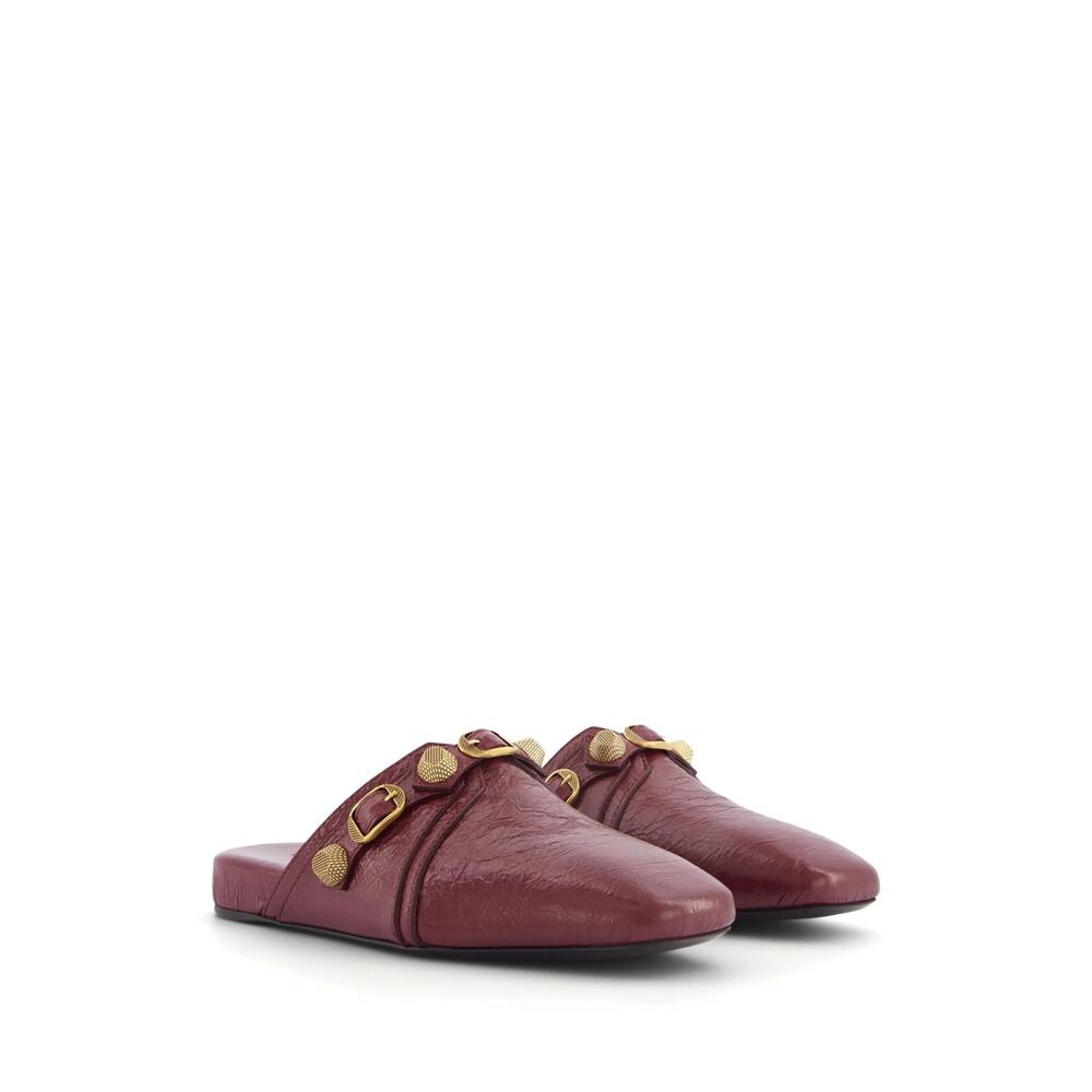 Balenciaga Cagole Studded Leather Slippers - 7